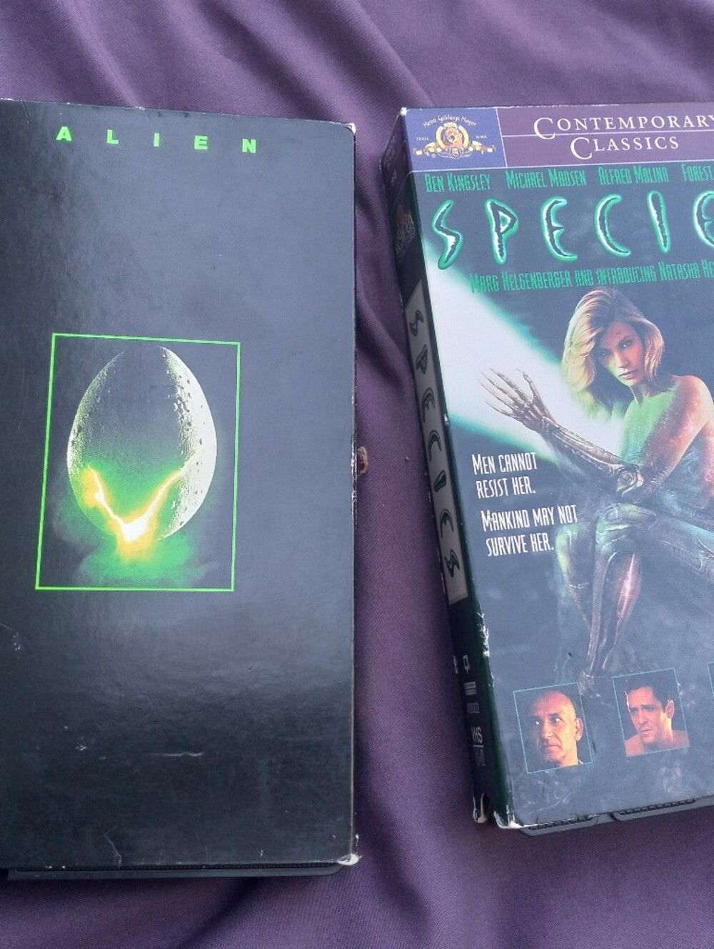 Fox Black and Purple Alien/Species VHS Set